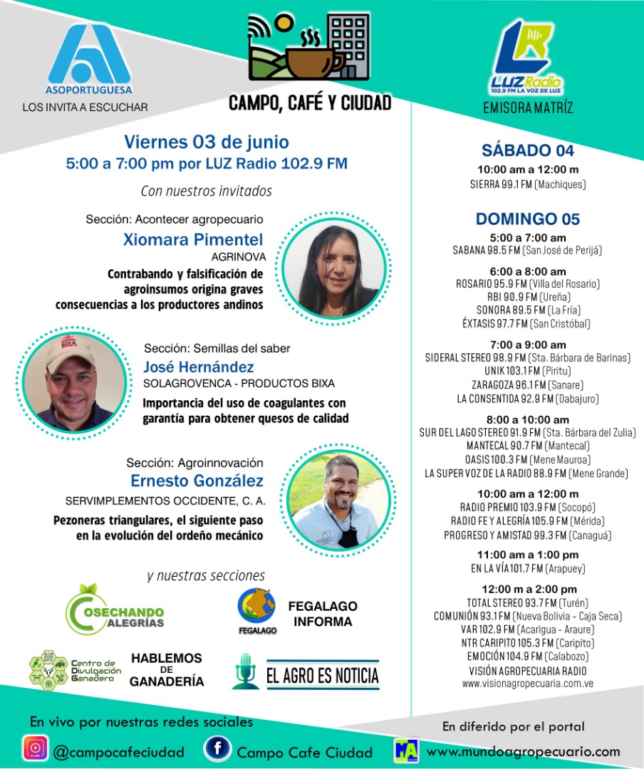 Invitamos a escuchar este Viernes #3Junio 5:00pm a 7:00pm el programa de radio Campo, Café y Ciudad <a href="/campocafeciudad/">campocafeciudad</a> que transmite <a href="/LUZRadio/">LUZ Radio 102.9... La voz de LUZ</a> 102.9FM conducido por
<a href="/WernerGutierrez/">Werner Gutierrez Ferrer</a>
Ver por <a href="/instagramlive/">Istagram Live</a> instagram.com/campocafeciuda…