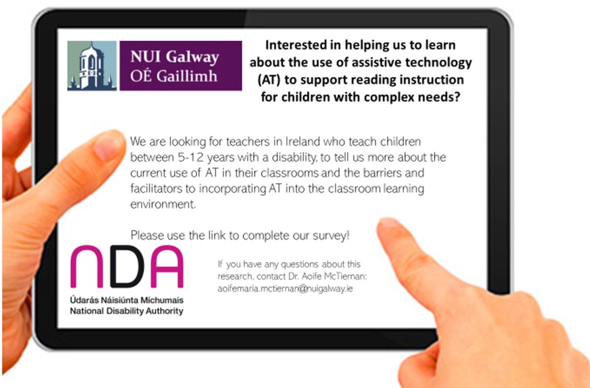 DiffleyShauna's tweet photo. 📢Are you a teacher of a child /children between 5 to 12 years with a disability/disabilities?
Can you spare 10-15 minutes to help us with this research by filling in the survey?  Link: https://t.co/1DprM6CqZK 
Even if your not a teacher all retweets are greatly appreciated. https://t.co/69BJC8nKT1