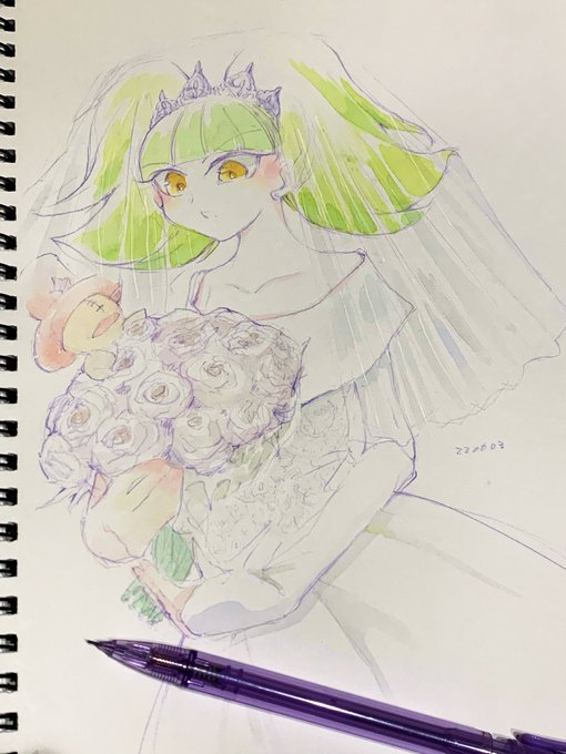 ウェディングビブちゃん
 #プリキュア版深夜の真剣お絵描き60分一本勝負 