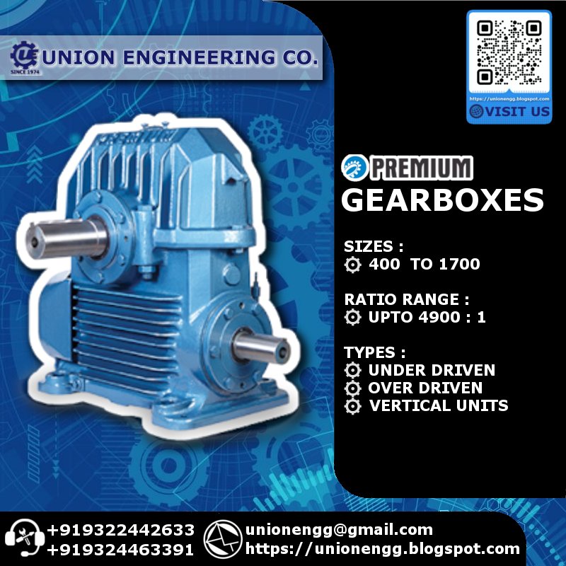 <a href="/unionengg/">Union Engineering Co</a> offers Premium (#Radicon #Greaves) Heavyduty Worm #Gearbox which are highly efficient and has load carrying capacity combined with long life and reliable service.

For more Details Please Visit :

🌎 Site :  unionengg.blogspot.com

#GearSpares #SpeedReducer