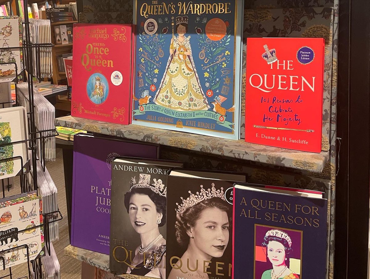 It’s been wonderful to see so many book lovers over this Jubilee Bank Holiday. There are so many beautiful books still available to celebrate the British monarch. #waterstones  #haywardsheath #WestSussex #jubilee #queenelizabeth