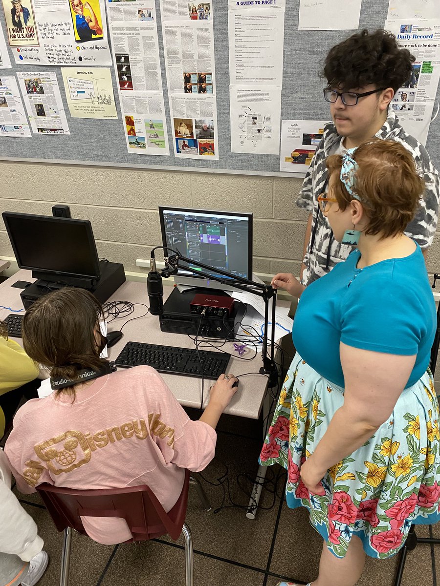 Podcasting students recording their scripts complete with Foley sounds!  <a href="/MsFreger/">Ms. Freger</a> <a href="/kramer_MOMS/">James Kramer</a> <a href="/ZywickiR/">Dr. Robert R. Zywicki</a> <a href="/MountOliveTSD/">Mount Olive Township School District</a>