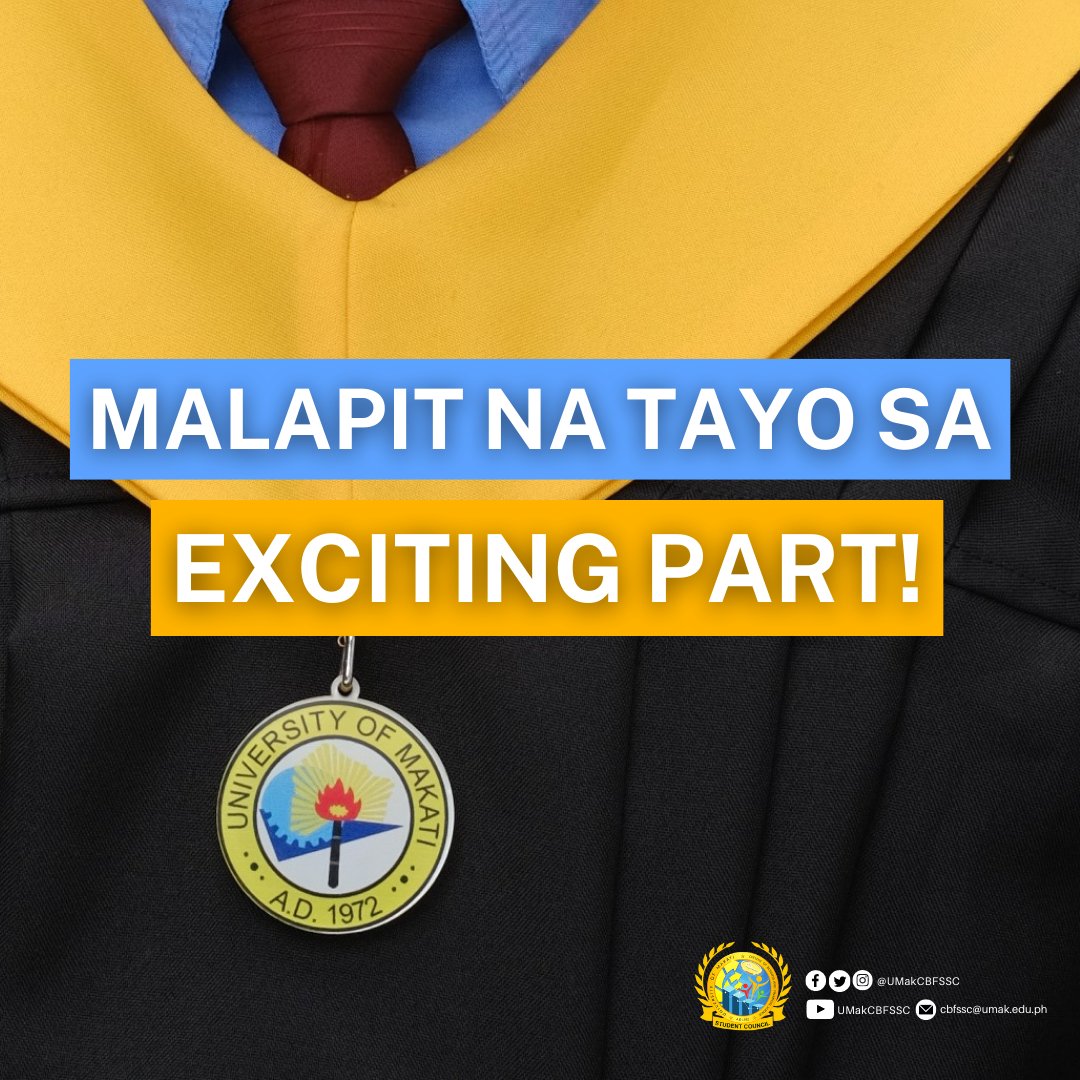 UMakCBFSSC's tweet photo. Malapit na tayo sa exciting part! #UMakGoldenBatch
#UMakAt50
#CBFSNewNormal
#CBFSYourVoiceOurAction https://t.co/seksKLDBHc