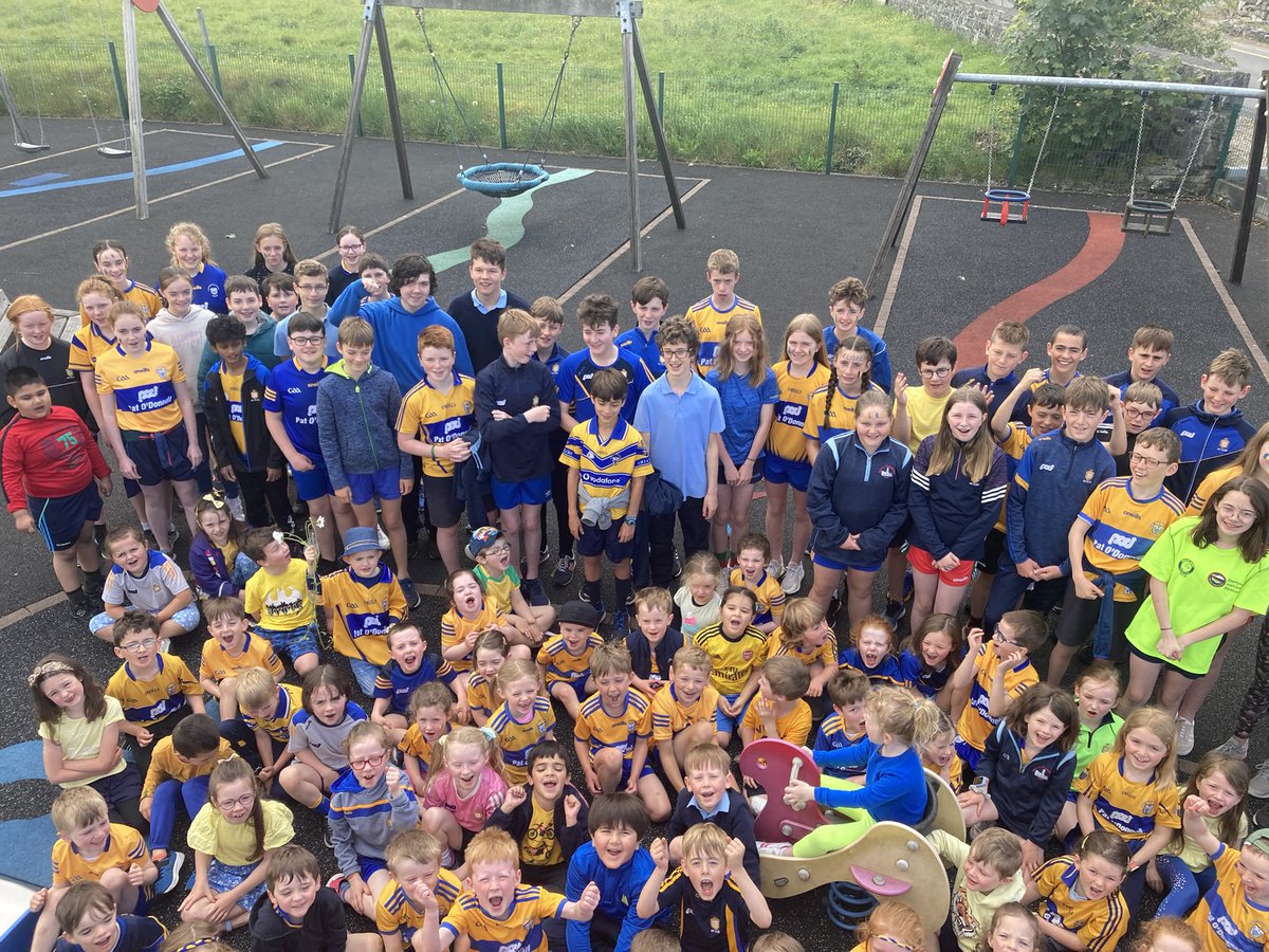 MissSDaffy's tweet photo. As part of our school Wellbeing week we went on a lovely walk to the playground with our 6th class friends! We had so much fun chatting to our new friends and playing with them at the playground! @PDST_Hwellbeing @ns_quin @oconfhaolaquin @BrowneQuin @mr_clohessy @mrmurphyquin https://t.co/DWGHGD3Cd4