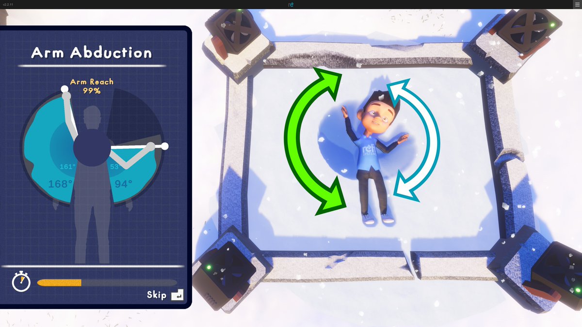 ❄️Snow in summer? Where can you find something like that? ☀️Show us your most beautiful snow angel at the Calibration Carnival. 😇We will measure the range of motion of your arms to adjust the games individually to you! #refitgamo