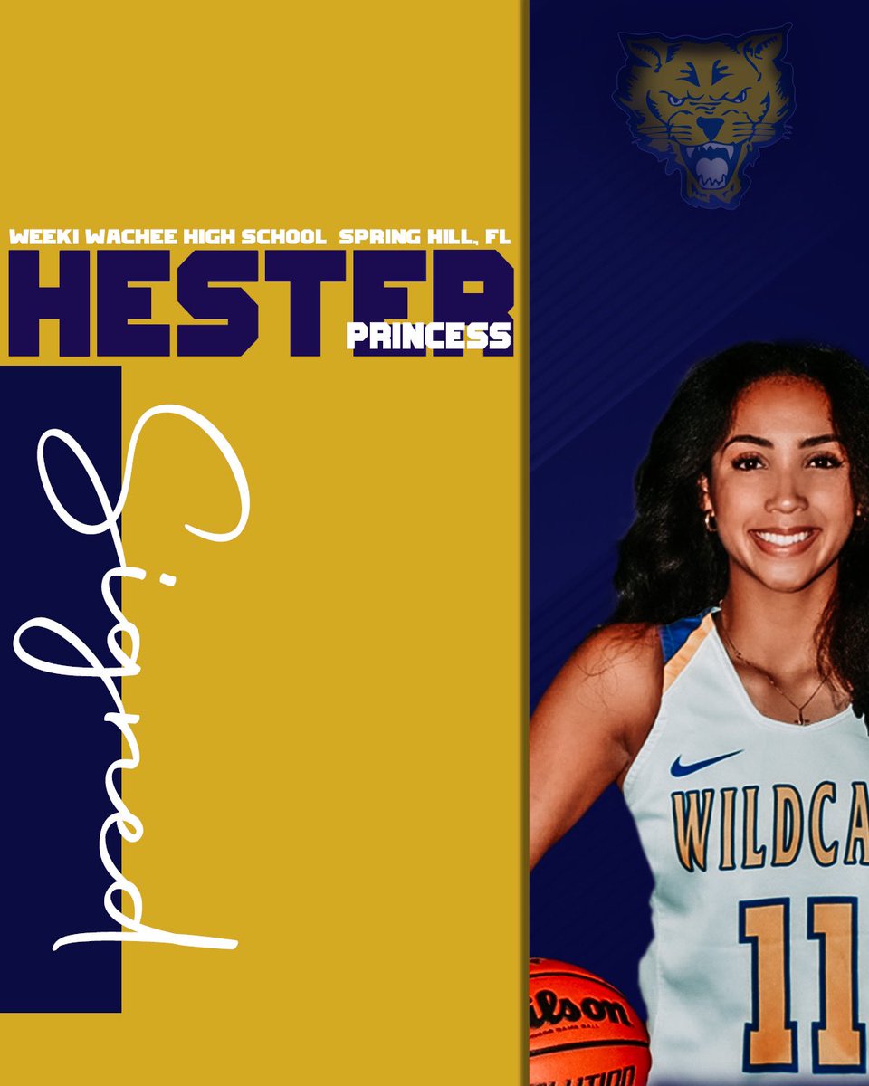🖊🐯 Wildcat Nation please help us welcome 6’1 Princess Hester from Spring Hill, FL! 💛💙