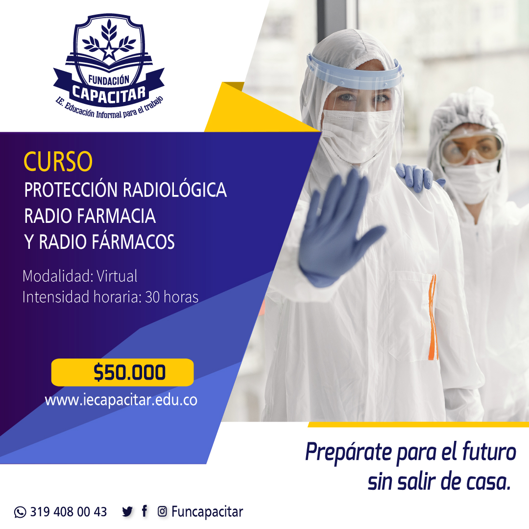 funcapacitar's tweet photo. Curso en Protección Radiológica.
.
Estudia sin salir de casa en Fundación Capacitar
Inscripciones es https://t.co/IxLmxKCY0q
.
Mayor información en el wpp 3194080043
.
#CURSOS #VIRTUALIDAD #funcapacitar https://t.co/7uqIUkMN4V