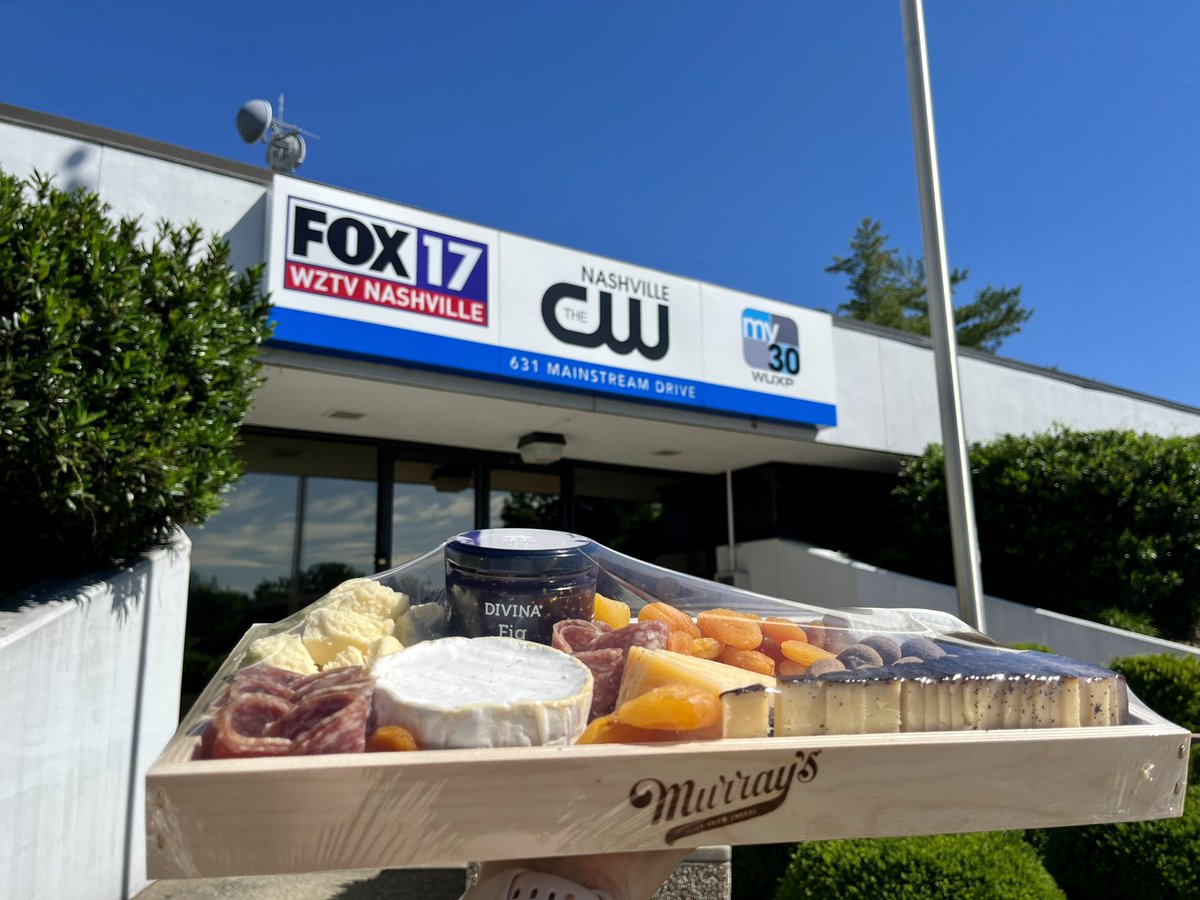 JuliaPalazzo_'s tweet photo. Tomorrow is #NationalCheeseDay and there is no better place to find 🧀than @MurraysCheese at @kroger! @Bellsquared and I made special deliveries to our friends at @FOXNashville @WKRN @WSMV and @NC5 this morning! Enjoy some of Murray’s best! @KrogerNews https://t.co/QsleUTXoSP