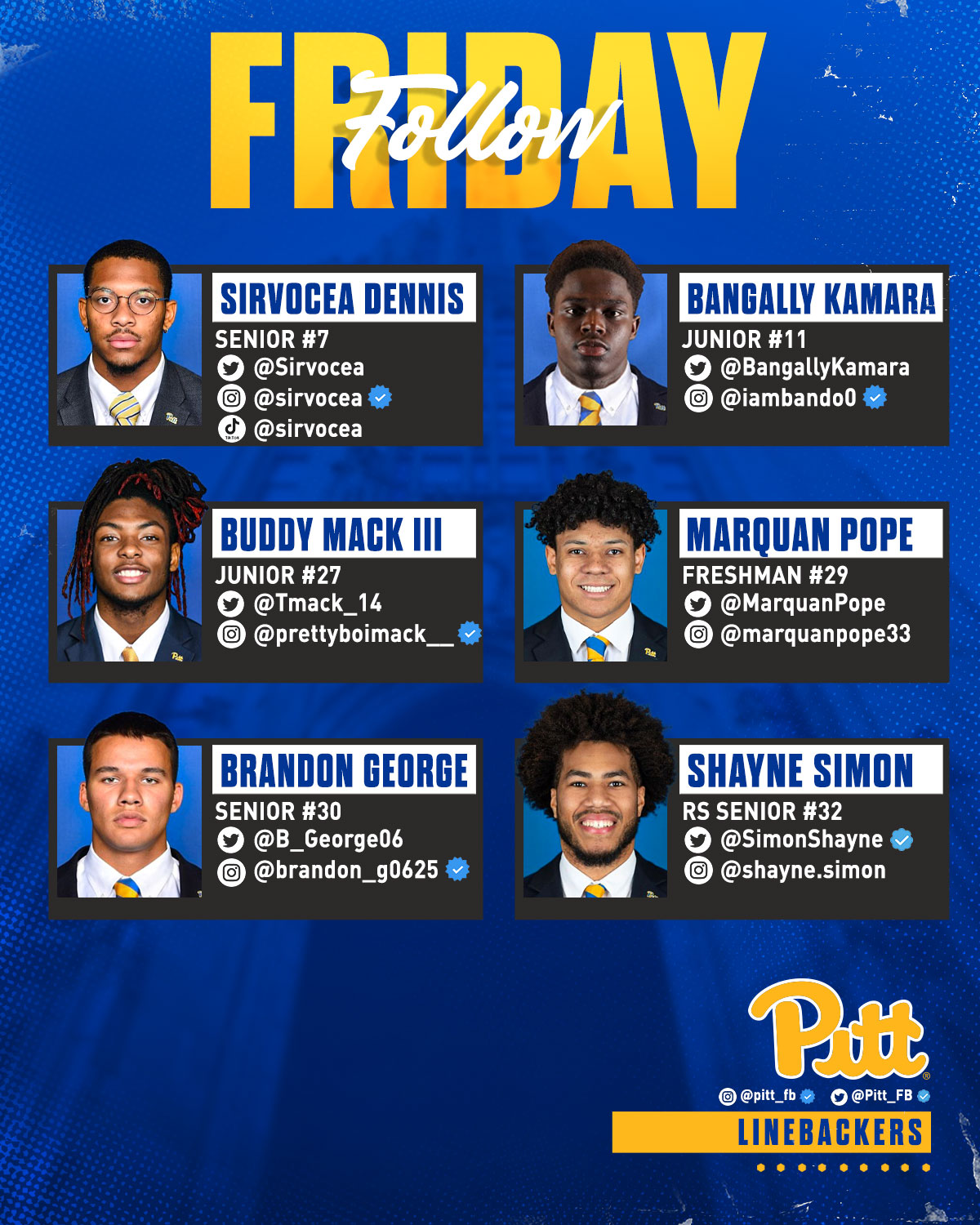Pitt Football on Twitter "Big potential in the LB room 📈 H2P » 