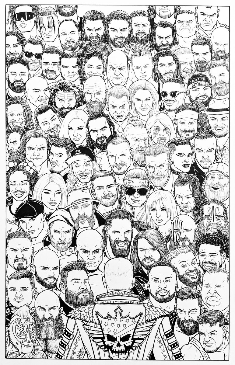 Friend of the sport @HalHaneyArt showed me this unfinished piece just now. Really encapsulates this whole new chapter. Great stuff! @WWE Saturday - CHAMPAIGN, IL Sunday - CHICAGO, IL #HIAC July 2nd - MITB VEGAS TIX ON SALE SOON axs.com/events/436384/…