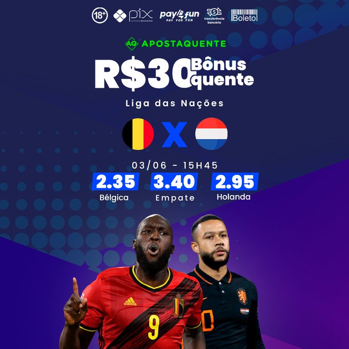 👀Sextou com #LigadasNa&ccedil;&otilde;es na Apostaquente! No jog&atilde;o entre B&eacute;lgica e Holanda sai aquele empate maroto<a href="/tag/ligadasna%C3%A7%C3%B5es"class="tags">#LigadasNa&ccedil;&otilde;es</a><a href="/tag/apostaquente"class="tags"><span>#apostaquente</span></a>