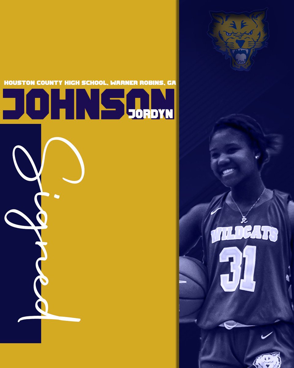 🖊🐯 Wildcat Nation please help us welcome 5’6 Jordyn Johnson from Warner Robins, Ga!!! 💙💛