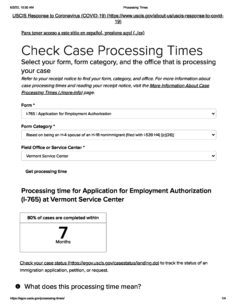 PuyangLaw's tweet photo. USCIS' new processing time is better than before, showing a singular processing time for 80% of cases in the past 6 months. But it does not capture the current processing time which may be a lot faster.  

https://t.co/g3fiCY6mMt https://t.co/57oEheWxon