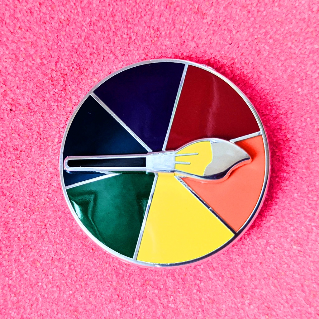 #paintbrush #spinner #pins for deciding what #colour to use

Get it at smallriniladyshop.com⁠
or at Etsy at PinsByRini.Etsy.Com