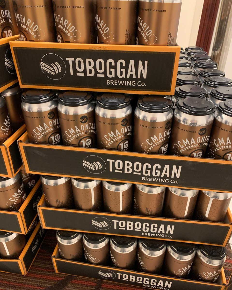theCMAOntario's tweet photo. Fresh from @TobogganBrewery. Our very own + official beer to celebrate #CMAOntario10 💎 

#LiveAndLoudInLondon #its5oclocksomewhere https://t.co/c756DSaXKW
