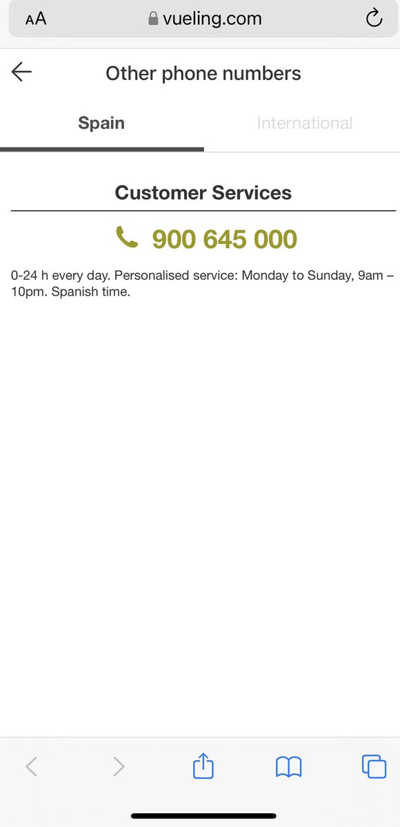 Simulein's tweet photo. @vueling How can I send a claim through a phone number that isn’t even served by humans? https://t.co/eCf61PxV8i