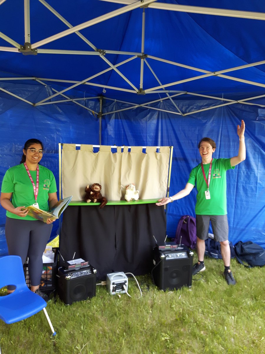 We're all set up for the #CAChildFest with <a href="/FSCA1/">Family Services of Central Alberta</a>! We're already having a blast so make sure you don't miss our RDPL puppet shows! #RedDeer #RDPL