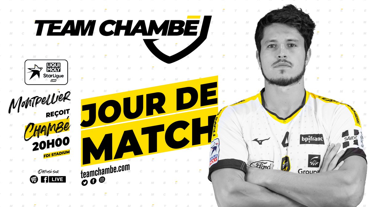 TeamChambe's tweet photo. 💥 𝐉𝐎𝐔𝐑 𝐃𝐄 𝐌𝐀𝐓𝐂𝐇 💥

🆚 @mhbofficiel 
📍 FDI Stadium
 🕗 20:00
📺 LNH TV / Facebook Live
📆 J29 - #LiquiMolyStarligue

#MONCHY https://t.co/IngXvT39ke
