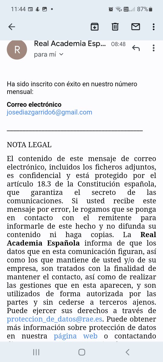 jonasdiazg's tweet photo. @RAEinforma #dudaRAE Estimados:
Adjunto captura de mensaje recibido desde RAE. Advierto un dequeísmo. ¿Me equivoco?
Luego, ¿qué pasa con el uso de y/o?
Gracias https://t.co/Ato5HDAZV1