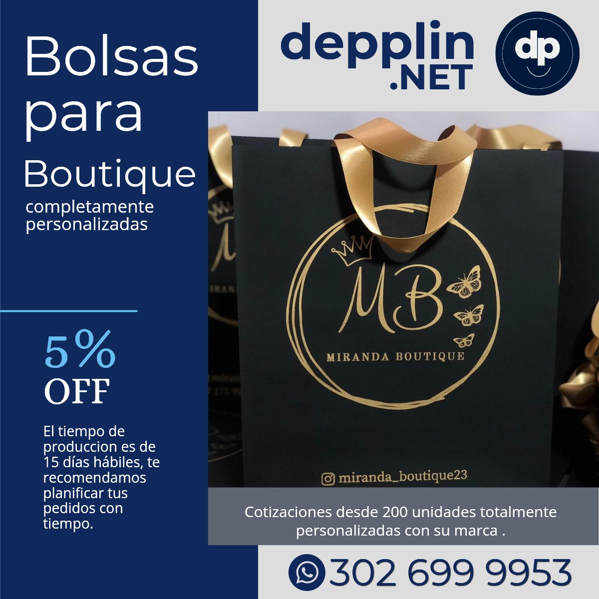 depplinNet's tweet image. Contáctanos al Whatsapp: 302 699 9953 #oportunidades #publicidad #emprendimiento #bolsas #marcas #bolsadeboutique #fabricadebolsas #bolsasdepapel #papel #doradoynegro #paranegocios #conmarca #depplin #depplinpublicidad #promocionales #impresiones #fullcolor #paracalzados #bolsas