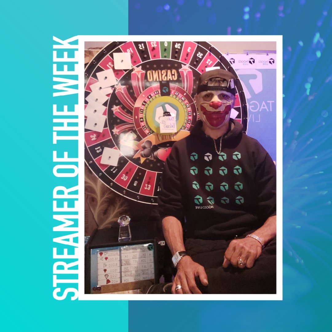 Clowny just reached 175 million diamonds! This milestone makes him the #streameroftheweek 🥳 Congratulations to you Clowny and keep up the awesome streaming! 💚 

#taggedapp #taggedlive #topbadge #taggedtopbadge #livestreams #blackcontentcreator #livestreamers