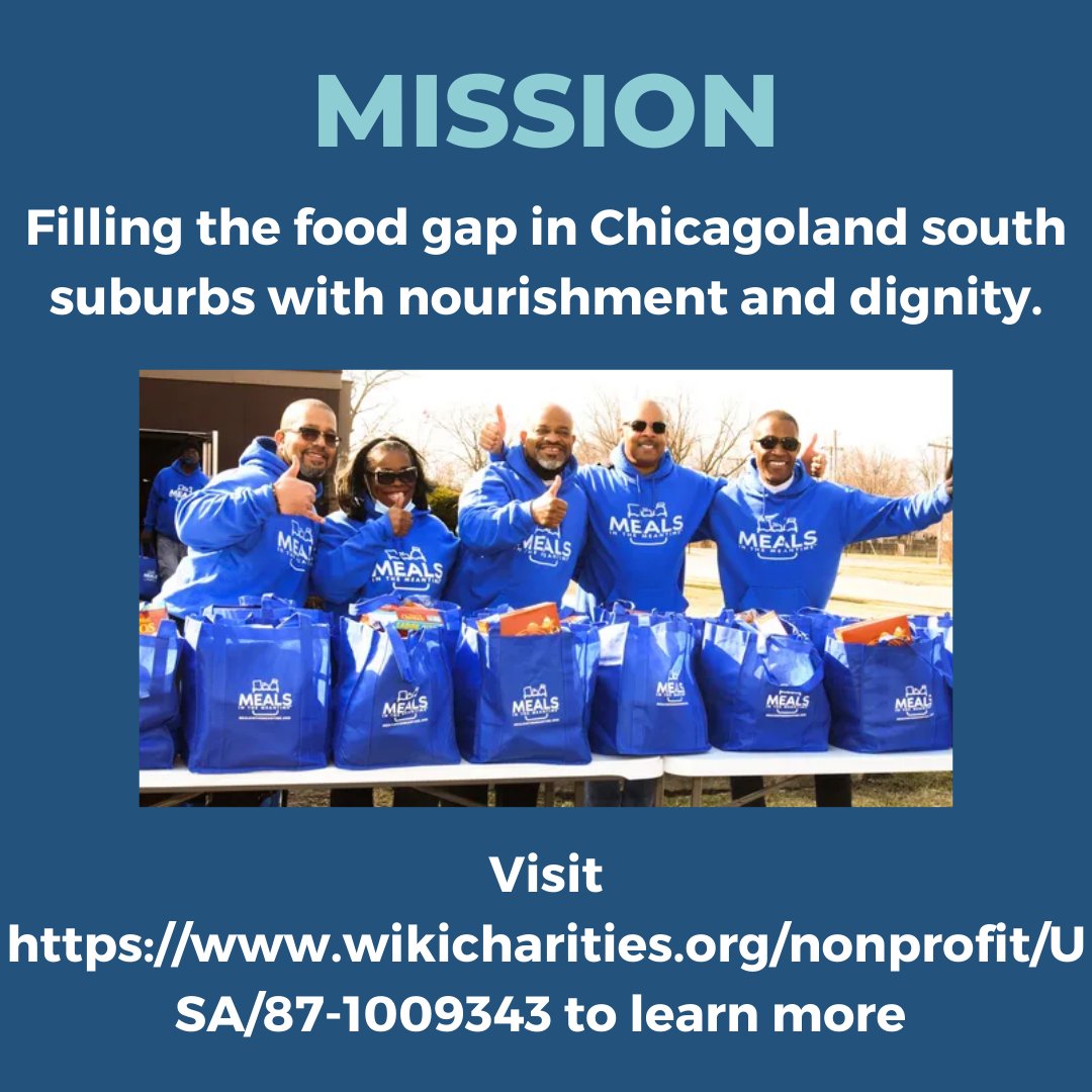 WikiCharities's tweet photo. Check out @mealsmeantime, a Chicago focused, #wikivalidated nonprofit on #WikiCharities. Visit https://t.co/6oaoBEVOU9 to learn more.
#nonprofits #chicago #charities #meals #spotlight #mission https://t.co/9cwngFGQR9