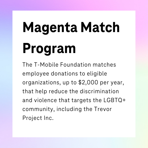 BolenHaley's tweet photo. Approximately 1 in 5 hate crimes target someone in the LGBTQ+ community. Proud to see the @TMobile Foundation match employee donations who work to end this violence #UnstoppableTogether #TeamMagenta

https://t.co/IxFwov5Qvd https://t.co/eb3Dlzg9io