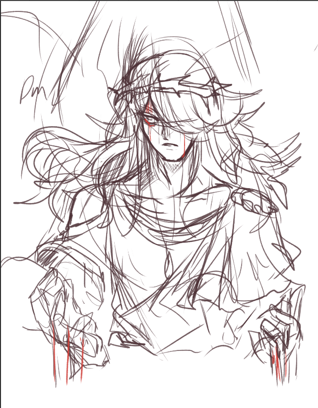 Working on new Volo print
of course i add religius themes on him 