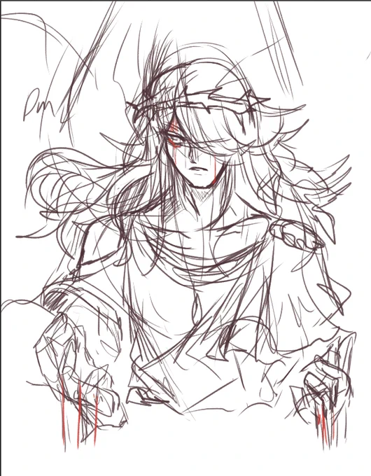 Working on new Volo print
of course i add religius themes on him 
