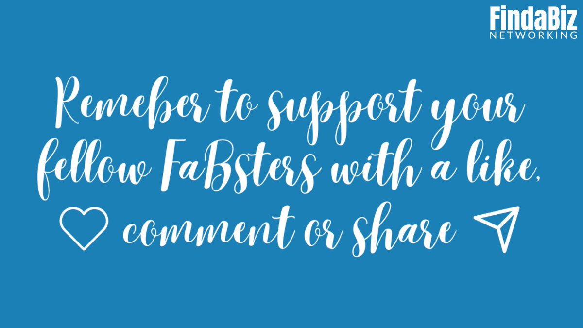 Don't forget support like a like, comment and share goes a long way for your fellow FaBsters!! 👍

#networkinggroups #hinckley #nuneaton #tamworth #coventry #leicester #smallbusinessuk #smallbusinessowner #referrals #motivationalquotes #socialmedianetworking #businessquote