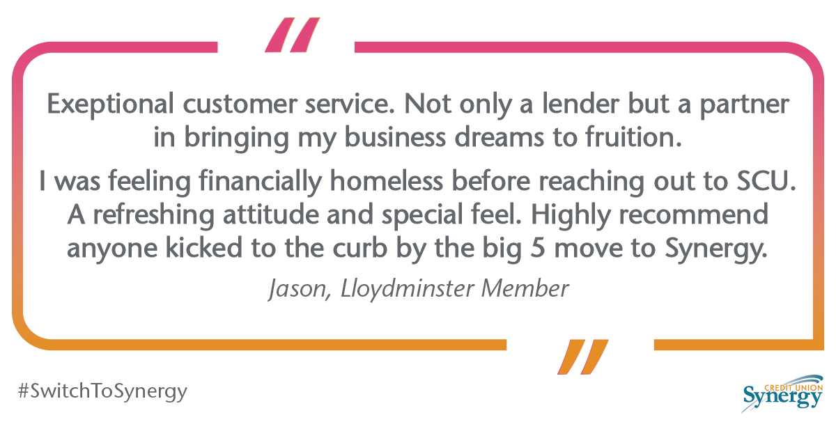 Synergycu's tweet photo. Our members say it best! Everyoneβs feedback is essential and helps us deliver the best VIP service to our members. Every day.
Share your review with us today: https://t.co/QWe3QQOmZ0
#onlinereview #review #cudifference #memberowner #memberowned #member #VIP #switchtosynergy https://t.co/KrOVyuVtWZ