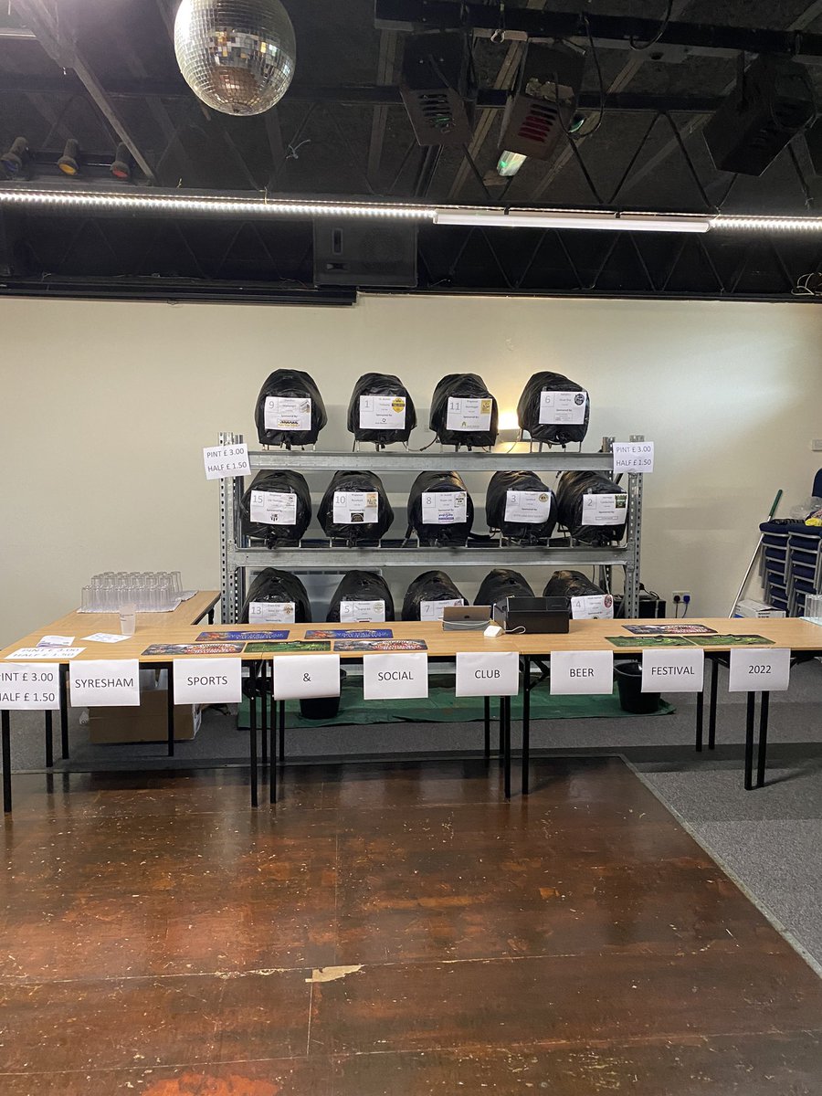 Looking ready for <a href="/SyreshamSports/">Syresham Sports</a> Beers Festival 🍺🍺🍺