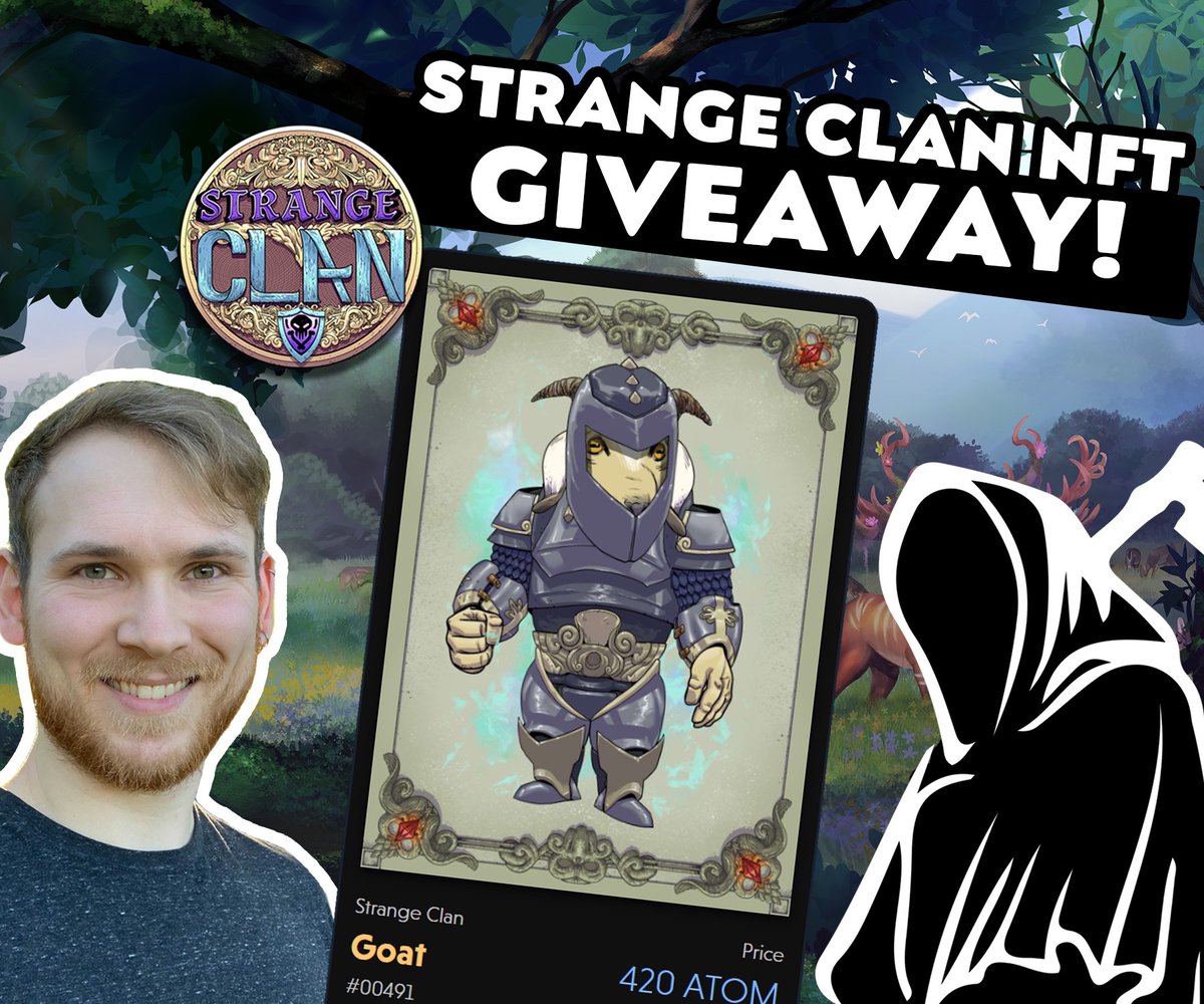 I teamed up with <a href="/lexavellino/">Lex Avellino</a> and he will be giving away a goat knight <a href="/thestrangeclan/">Strange Clan</a> from his own collection!  🔥 

To enter : 

⭐Answer 4 <a href="/cosmos/">Cosmos - The Interchain ⚛️</a> questions in Gleam!(1point each )
⭐ Get access to several 10 point entries! 

gleam.io/6115w/lex-avel…

#YAWP <a href="/cosmos/">Cosmos - The Interchain ⚛️</a> <a href="/passage3d/">Passage</a>