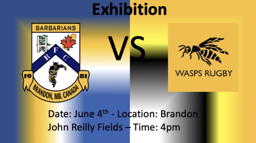 GAME TIME!! The senior men Barbarians will kick off this year with an exhibition match against the <a href="/winnipeg/">Winnipeg</a>.wasps.rugby Everyone come out to kick off the start of the season down at John Reilly Fields! Kick off is at 4pm June 4th tomorrow!!!! #gobarbsgo