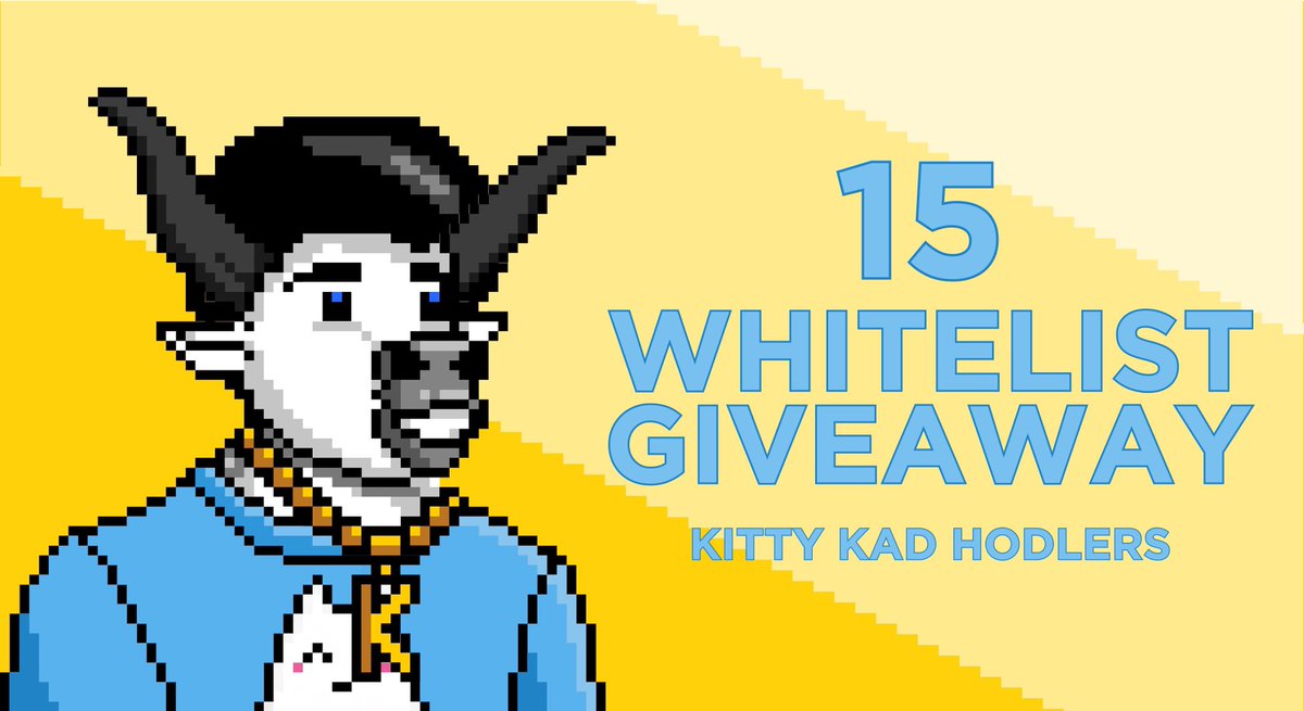$KittyKad (@kittykadtoken) on Twitter photo WL draw for <a href="/KadenaBulls/">Kadena Bulls ➡️ Arkade</a> upcoming mint !
They’re giving 15 WL spots for Kitty Kad NFT holders
To enter
- Follow <a href="/KadenaBulls/">Kadena Bulls ➡️ Arkade</a> and <a href="/KittyKadToken/">$KittyKad</a>
- Like and Retweet
- Must be a Kitty Kad NFT holder
Ends 5 June 11:59pm PST
#kadena #kda $kda #nft WL draw for <a href="/KadenaBulls/">Kadena Bulls ➡️ Arkade</a> upcoming mint !
They’re giving 15 WL spots for Kitty Kad NFT holders
To enter
- Follow <a href="/KadenaBulls/">Kadena Bulls ➡️ Arkade</a> and <a href="/KittyKadToken/">$KittyKad</a>
- Like and Retweet
- Must be a Kitty Kad NFT holder
Ends 5 June 11:59pm PST
#kadena #kda $kda #nft