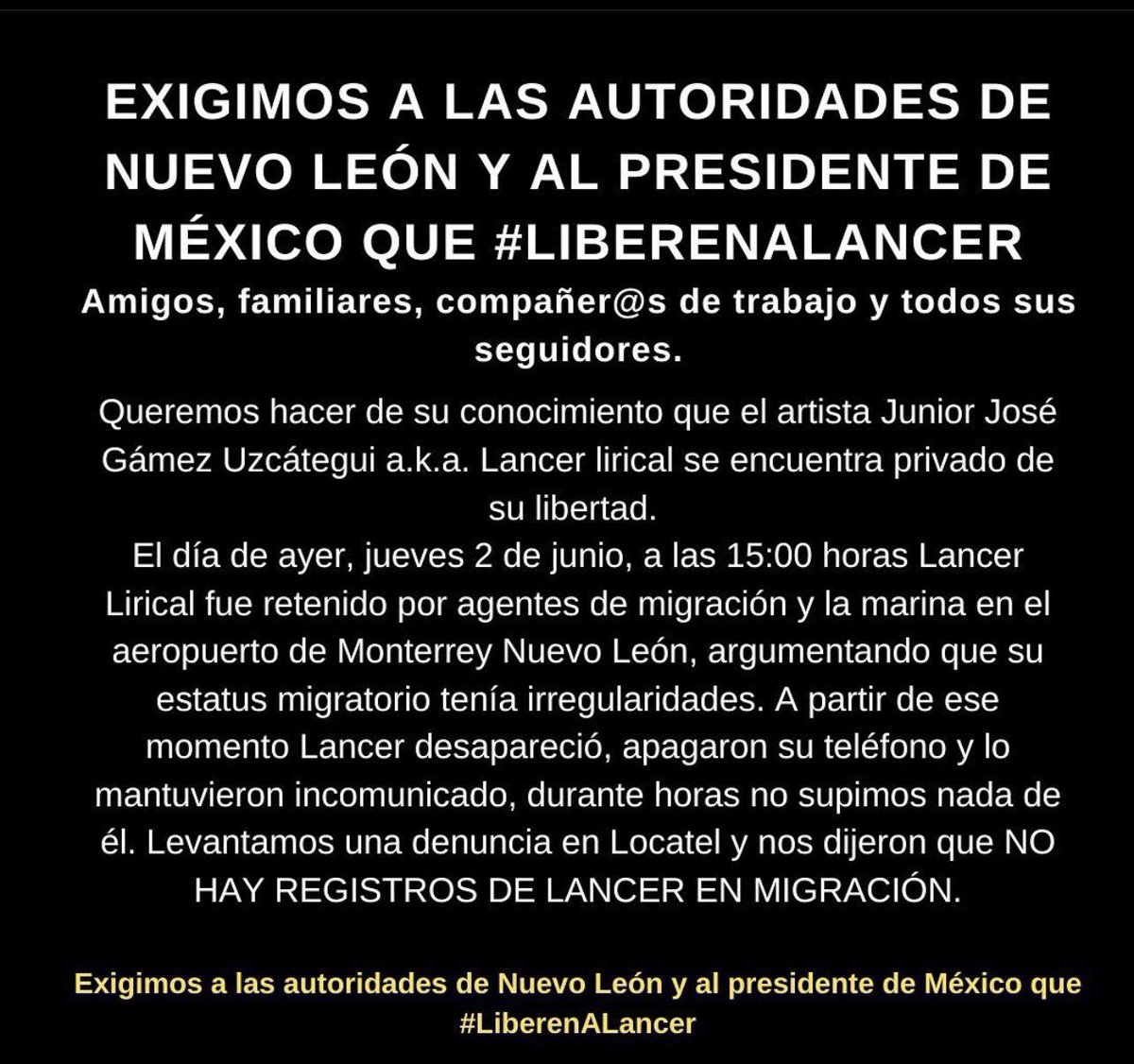 cayuDEM's tweet image. Todos compartiendo esto!!!! #liberenalancer hagamos tendencia para que se haga justicia! No a la vulneración a los DDHH