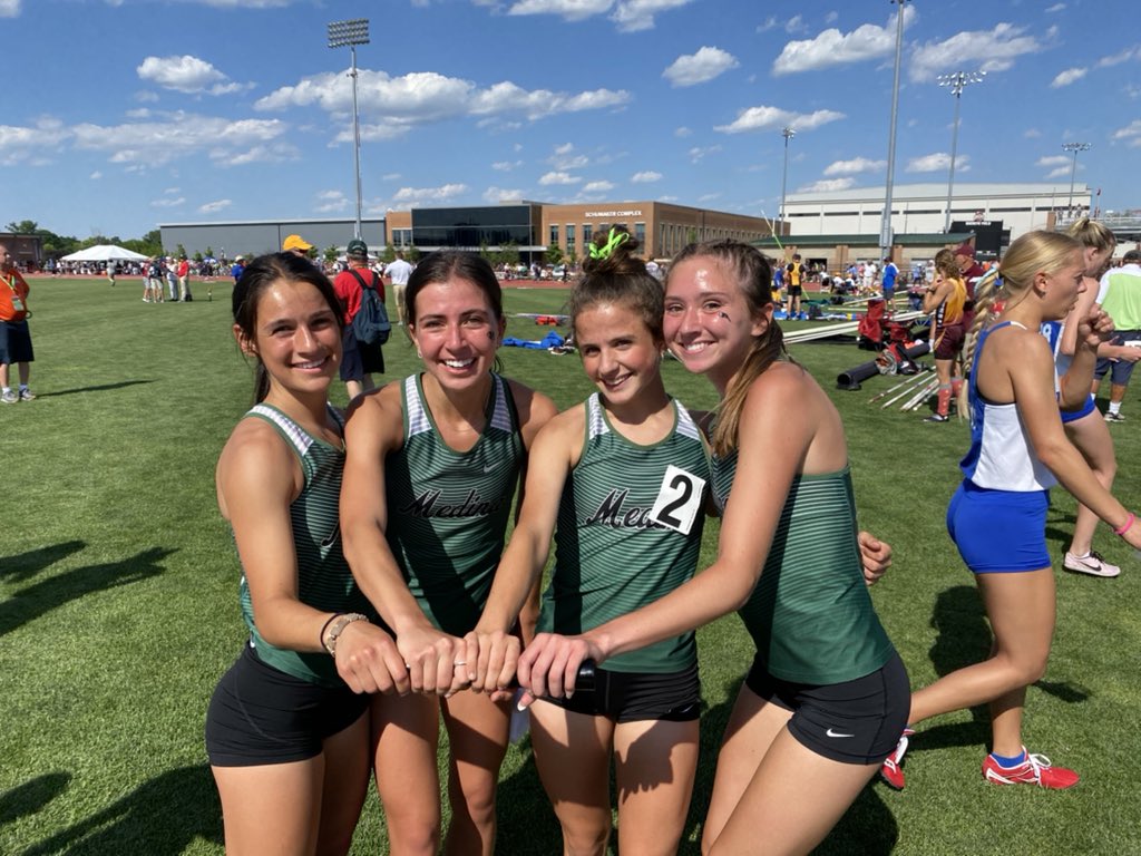 G-TR: The <a href="/OHSAASports/">OHSAA Sports</a> Division I state champion <a href="/medinaathletics/">Medina Athletics</a> 4x800-meter relay of <a href="/RachelS04914536/">Rachel Smith</a> <a href="/jenna_razavi/">Jenna Razavi</a> <a href="/mia_heine/">mia heine</a> <a href="/KaylaKutcel/">kayla kutcel</a>