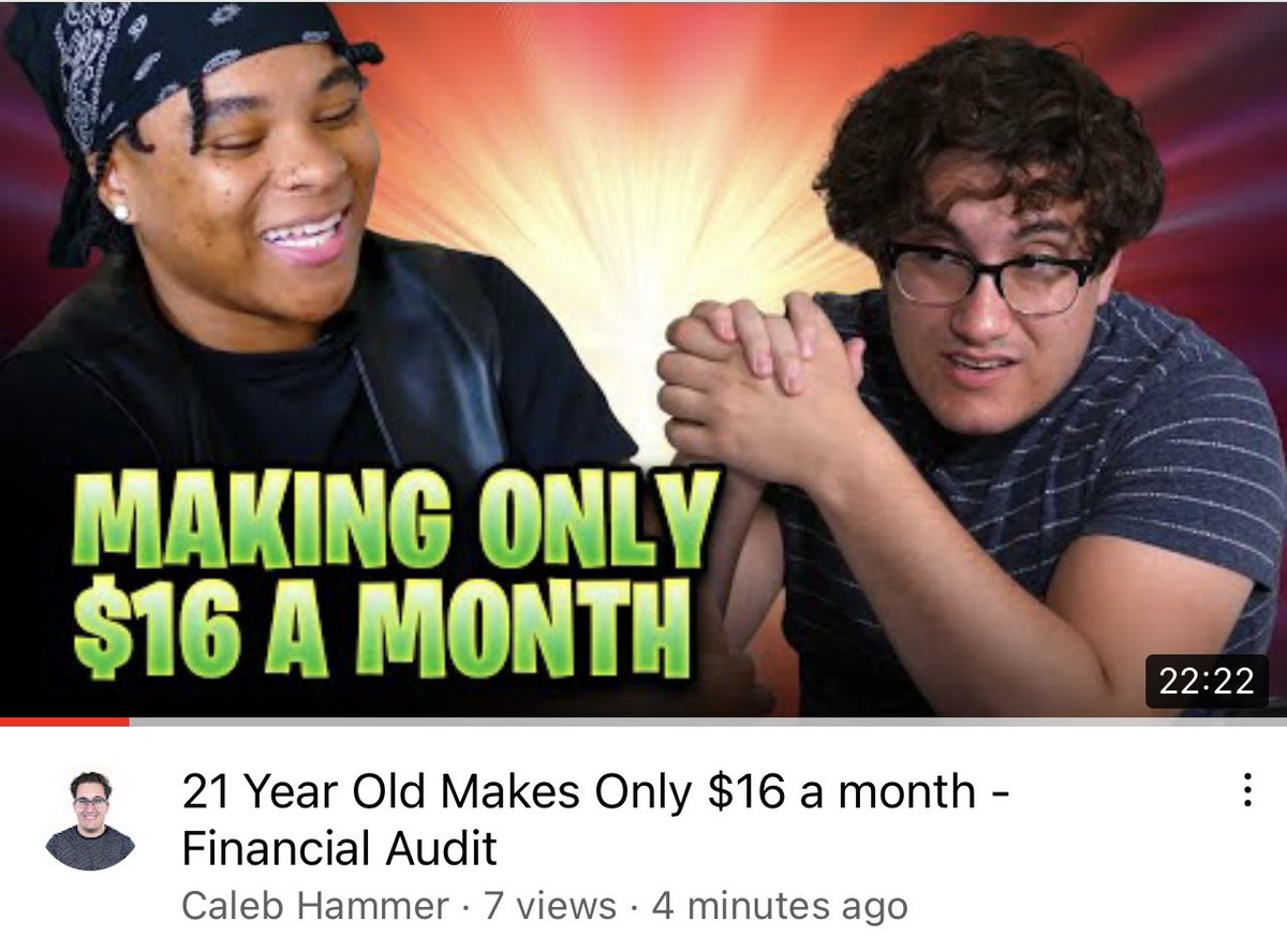 sircalebhammer's tweet photo. First financial audit is up! Subscribe and win $1,000 - link in bio
#financialfreedom #financialliteracy #finacial #grahamstephan #daveramsey #realestate #personalfinance https://t.co/NmL8LeFd6D