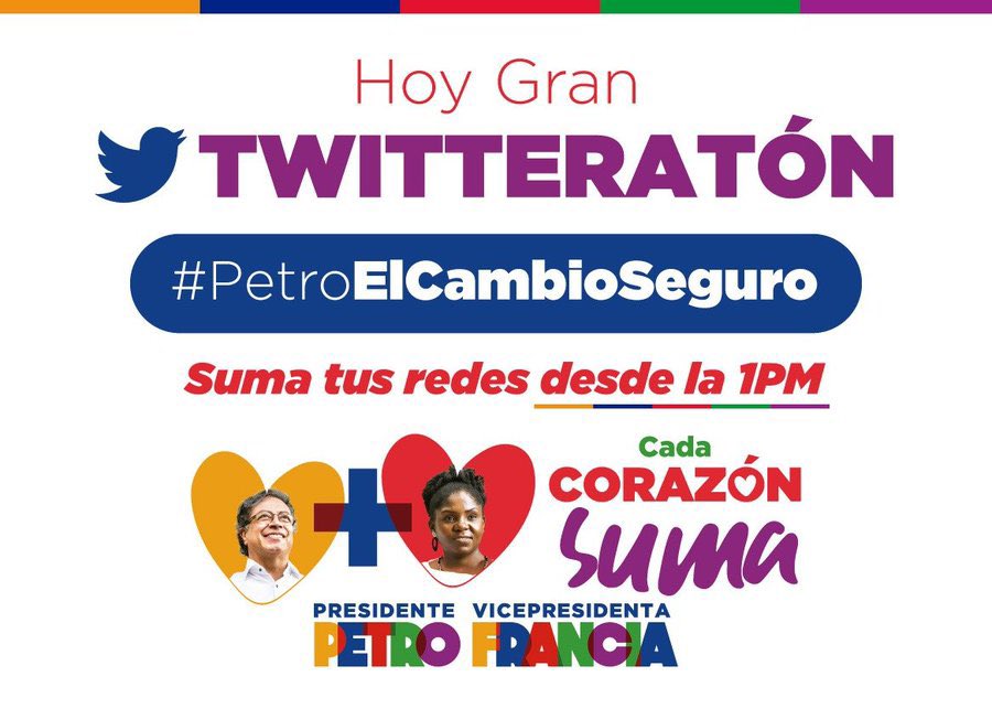 Vamos con toda presidente mi apoyo por una mejor Colombia no más de lo mismo #PetroElCambioSeguro