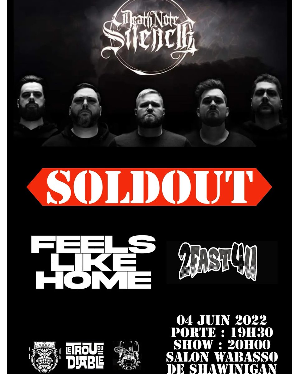 #soldout #deathnotesilence #deathcore #metalcore #heavymetalband #heavymetalcanada #canadianmusic #posthardcoremetal #metalcore2022 #deathcore2022 #kingsiderecords #terrorcrewproductions
@feelslikehomeTW