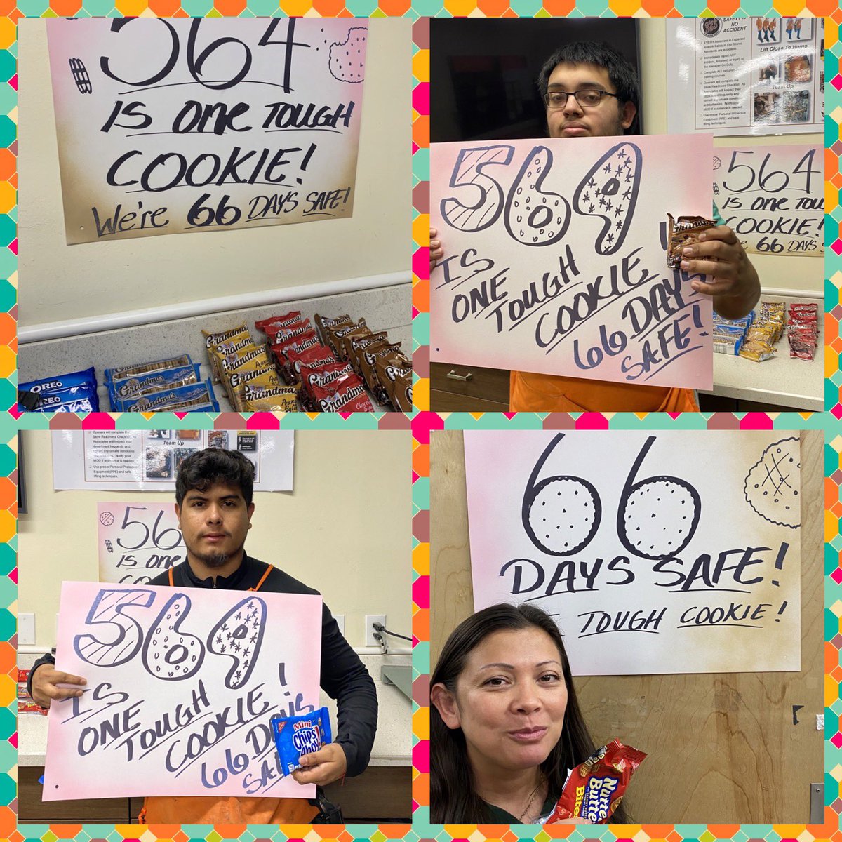wesford0564's tweet photo. We’re 66 days safe! Cookies for everyone for being “one tough cookie!” #safetytakeseverone @Jimi_Y @Oscar86604735 @SimentalLisa https://t.co/985vcM87Y2
