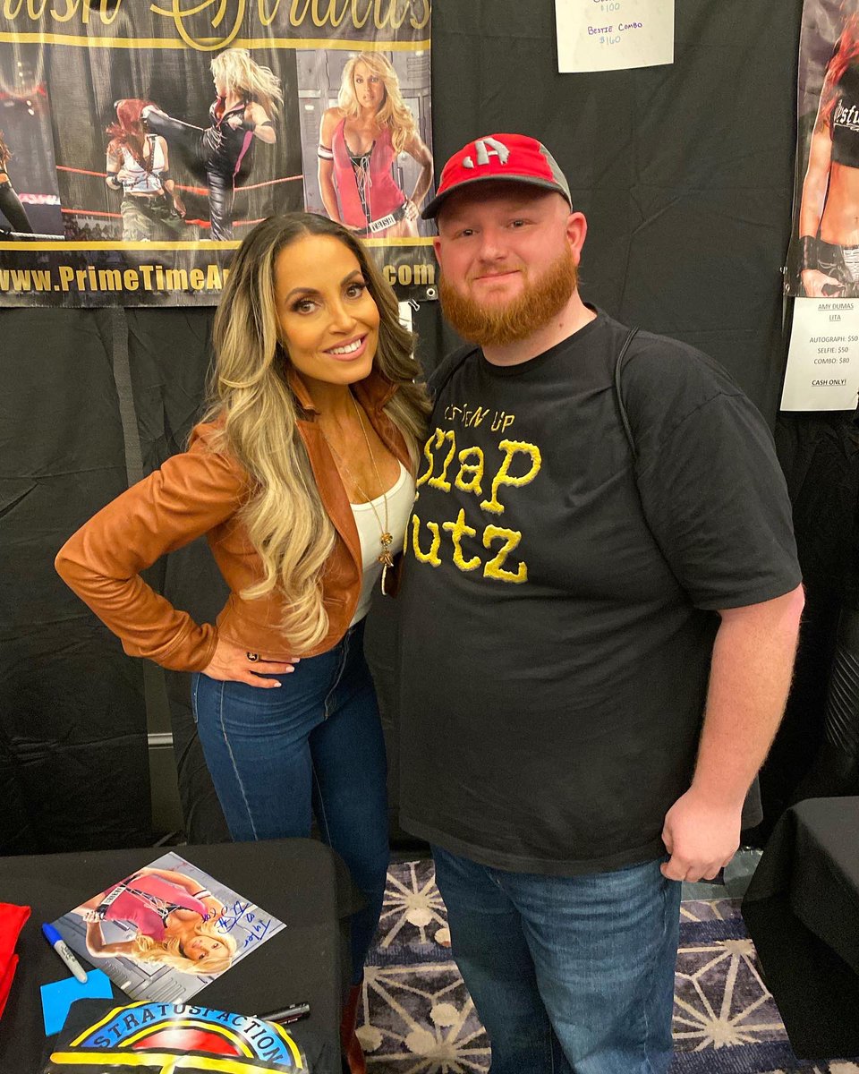 Trish Stratus then, now, and forever! Super grateful I got to meet her at Wrestlecon this year! https://t.co/e2U6kDbPGa https://t.co/IXVDF0wwqc