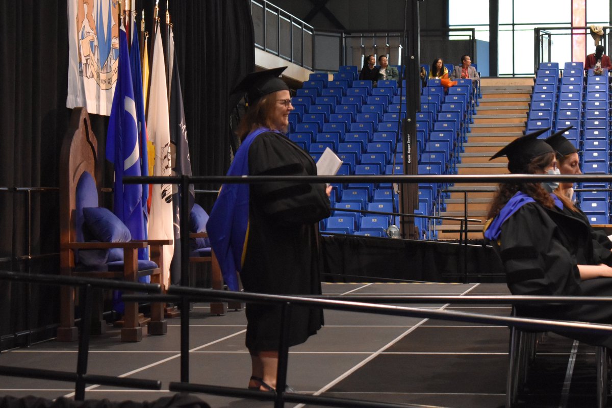 Feeling a huge amount of gratitude for Janet Miller (<a href="/jbm_11/">dr. janet miller</a>) who not only made sure she would be there when @nthnlwly &amp; I convocated, but also was regularly standing ready with enthusiastic congratulations for so, so many students as they crossed the stage! <3

#MRU #MRUGrad