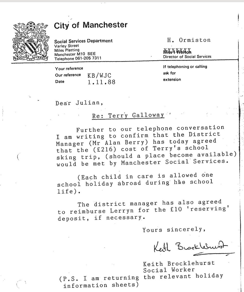 TerryGalloway's tweet photo. To all the Children in Care in Manchester. It says here that each child is allowed one school holiday abroad in their lifetime. What a fantastic policy @DCSManchester I went to Bulgaria.. where would you go. https://t.co/2COGLoTsjs