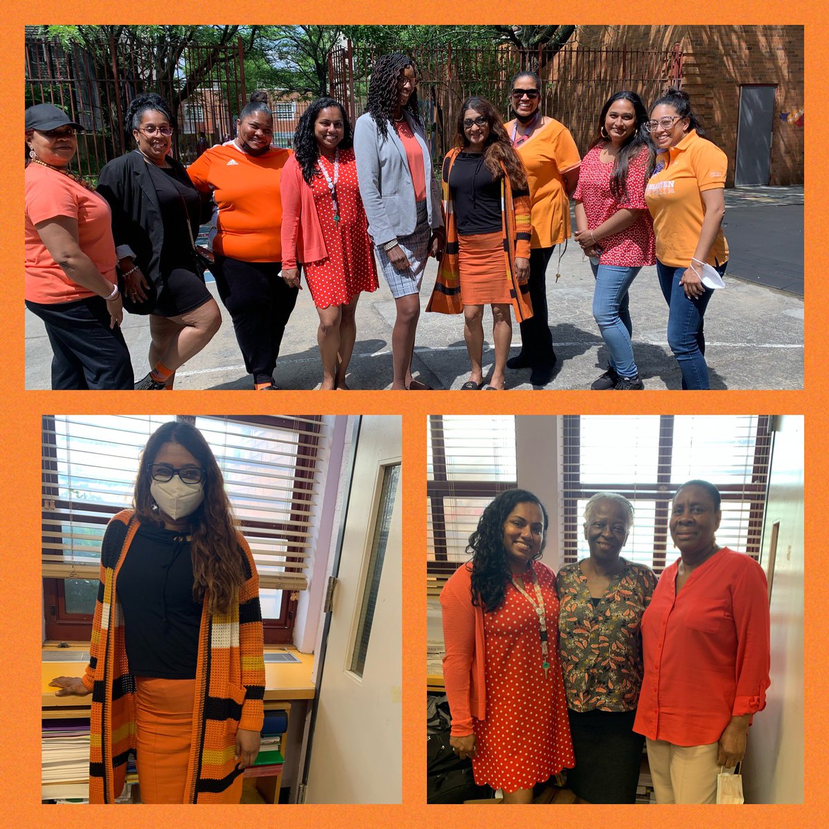 Today, the PS 12 Staff #WearOrange in honor of National #GunViolenceAwarenessDay.