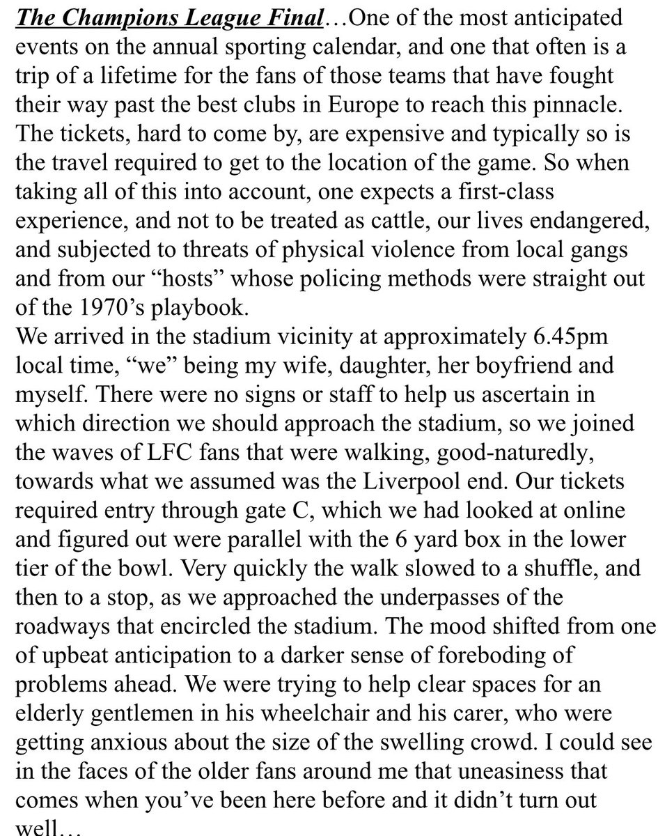 PeterMooreUSA's tweet image. This is my feedback (not in the most elegant reading form). In reading the experiences of others, I recognize how fortunate we were to escape the worst of the “treatment”. Having said that, it is vitally important that everyone that attended provides their feedback to the club.