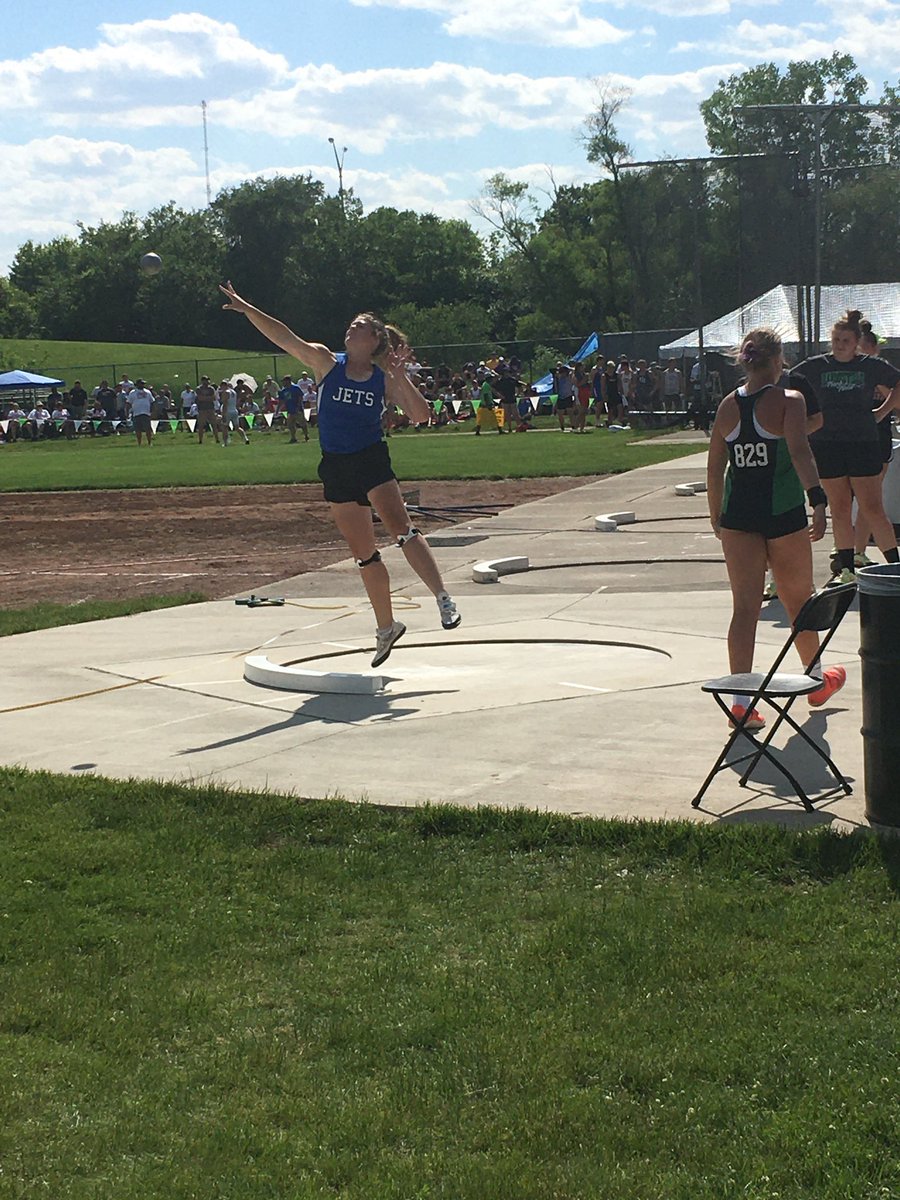 Fairlawnk12's tweet photo. State track meet today - Addie Swearingen moves on the the finals tomorrow in the 100m and 400m! The road ended today for Belle, Abbey, Julianna and Haley as they gave it their all! So very proud of all of our Jets! https://t.co/49W0sk3czt
