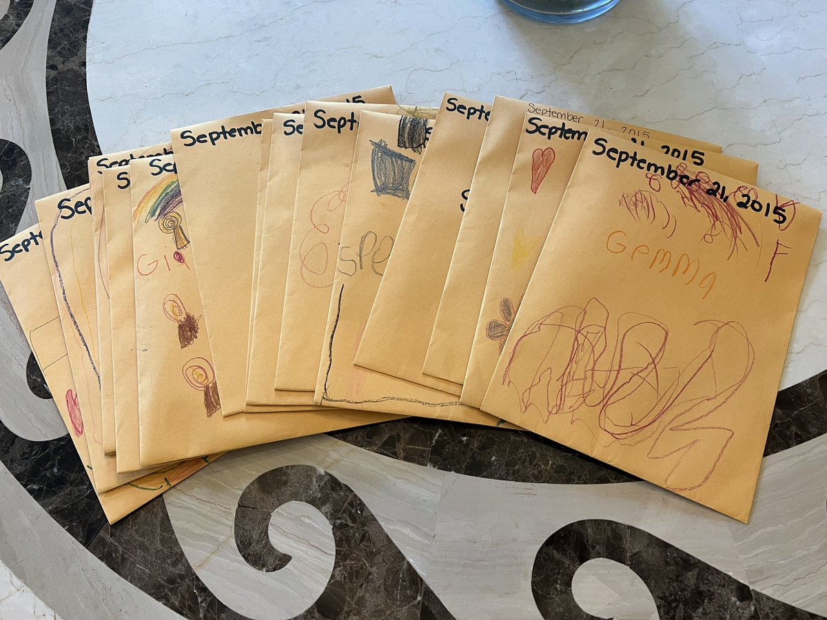 MrsMacchione's tweet photo. My very first kindergarten class is graduating 6th grade! Who remembers their time capsules? Sending each of you so much love on your special day! Miss you all  @EastBrookOwls https://t.co/6eftMQazmO