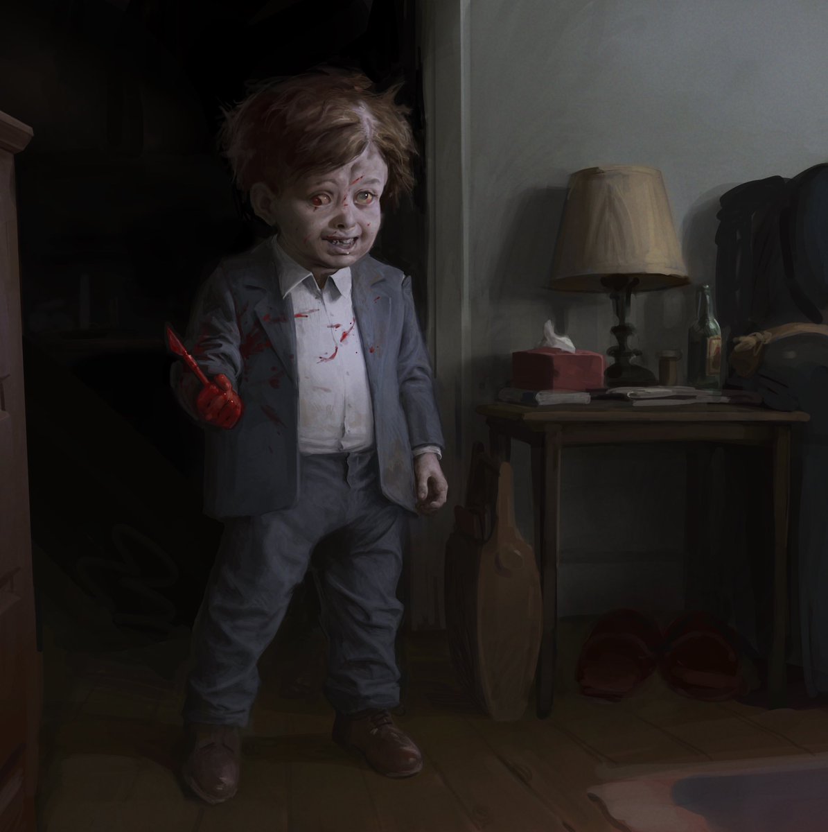 PencilMoose's tweet image. Unfinished Pet Semetary thing. Wanted to draw a version of Gage more in line with the novel than his fairly clean movie look