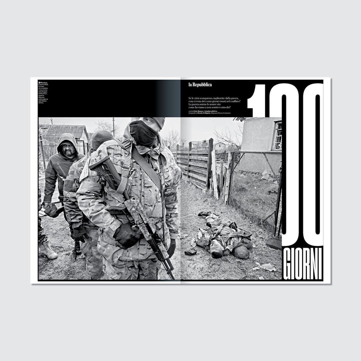 DOMANI in edicola con <a href="/repubblica/">Repubblica</a> uno speciale per i 100 giorni di guerra. Racconto di <a href="/eziomauro/">Ezio Mauro</a>, reportage fotografico di Paolo Pellegrin <a href="/MagnumPhotos/">Magnum Photos</a>